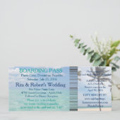 搭乗券結婚チケットビーチ先 招待状 (スタンド正面)