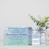 搭乗券結婚チケットビーチ先 招待状 (スタンド正面)