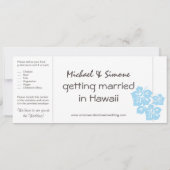 搭乗券結婚式招待状とRSVPを1つに 招待状 (裏面)