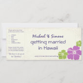 搭乗券結婚式招待状とRSVPを1つに 招待状 (裏面)