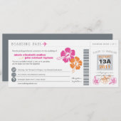 搭乗券結婚式招待状 招待状 (正面/裏面)