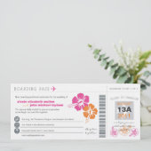 搭乗券結婚式招待状 招待状 (スタンド正面)