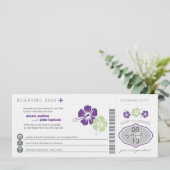 搭乗券結婚式招待状 招待状 (スタンド正面)