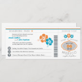 搭乗券結婚式招待状 招待状 (正面/裏面)