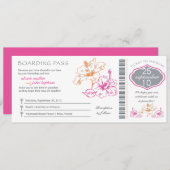 搭乗券結婚式招待状 招待状 (正面/裏面)