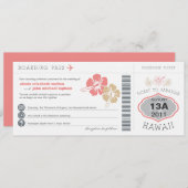 搭乗券結婚式招待状 招待状 (正面/裏面)