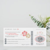 搭乗券結婚式招待状 招待状 (スタンド正面)