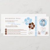 搭乗券結婚式招待状 招待状 (正面/裏面)