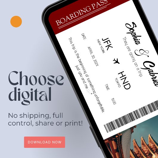 搭乗券誕生日フライトギフト券の写真 招待状