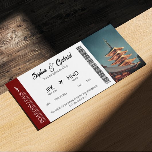 搭乗券誕生日フライトギフト券の写真 招待状