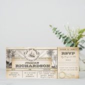 搭乗券40歳の誕生日チケット-招待状 招待状 (スタンド正面)