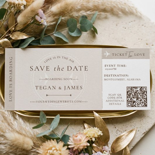 搭乗券 ウェディング 航空券 Save the Date 招待状