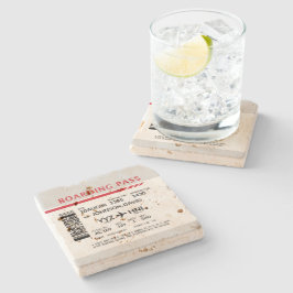 搭乗券 – グレー ストーンコースター