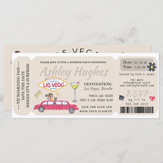 搭乗券 |サプライズ送信先誕生日 (正面/裏面)