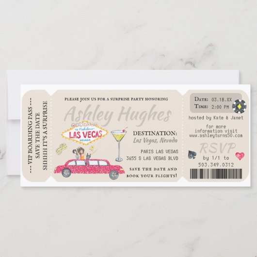 搭乗券 |サプライズ送信先誕生日 (正面)