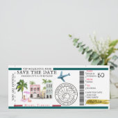 搭乗券 |サプライズ送信先誕生日 招待状 (スタンド正面)