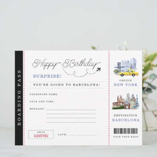 搭乗券 |スペイン招待状 招待状 (スタンド正面)