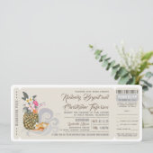 搭乗券 |パイナップルビーチ |の結婚チケット 招待状 (スタンド正面)