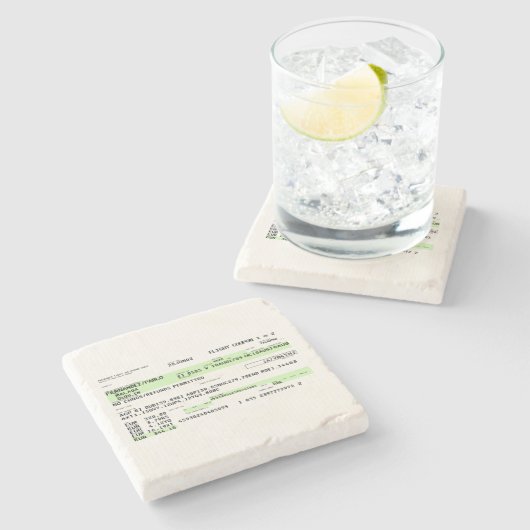 搭乗券 – レトロ ストーンコースター (横)