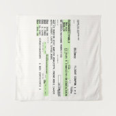 搭乗券 – レトロ タペストリー (正面(横))