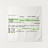 搭乗券 – レトロ タペストリー (正面)