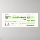 搭乗券 – レトロ ポスター (正面)