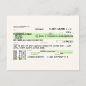 搭乗券 – レトロ ポストカード (正面)