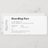 搭乗券。宛先チケット結婚旅行 招待状 (正面)