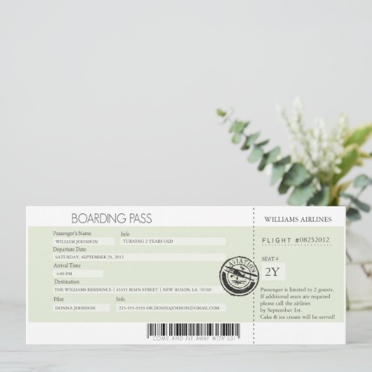 搭乗券 招待状 (スタンド正面)