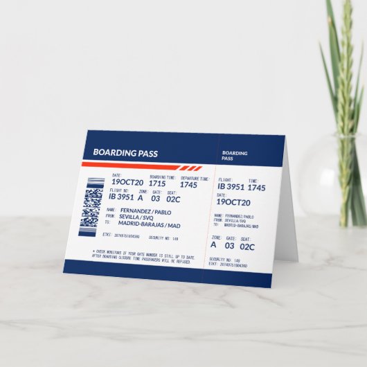 搭乗券, 空港, 航空基地, 航空, 航空機 サンキューカード (正面)