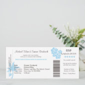 『搭乗券』結婚式招待状＆出欠確認を１つで 招待状 (スタンド正面)