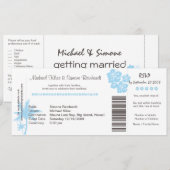 『搭乗券』結婚式招待状＆出欠確認を１つで 招待状 (正面/裏面)