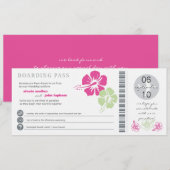 搭乗券 結婚式招待状 招待状 (正面/裏面)