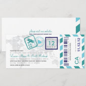 搭乗券 航空便のチケット 招待状 (正面/裏面)