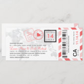 搭乗券 航空便チケット 招待状 (正面/裏面)