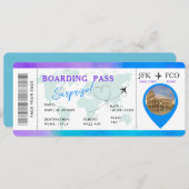 搭乗券 航空券 サプライズ旅行 招待状 (正面/裏面)