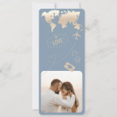 搭乗券 航空券 目的地 ウェディング 招待状 (裏面)