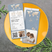 搭乗券 航空券 目的地 ウェディング 招待状