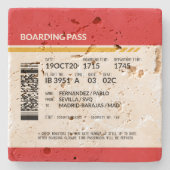 搭乗券 – 赤 ストーンコースター (正面)