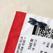 搭乗券 – 赤 ビーチタオル (インサイチュ)