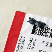 搭乗券 – 赤 ビーチタオル (インサイチュ)