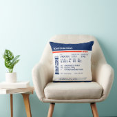 搭乗券 – 青と赤 クッション (椅子)