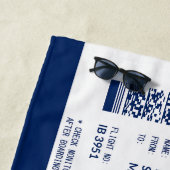 搭乗券 – 青と赤 ビーチタオル (インサイチュ)