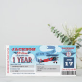 搭乗券、飛行機チケット、タイムフライ、1回目の招待 招待状 (スタンド正面)