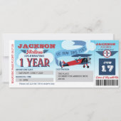 搭乗券、飛行機チケット、タイムフライ、1回目の招待 招待状 (正面)