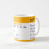 搭乗券 – 黄色 コーヒーマグカップ (正面右)