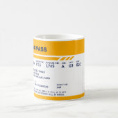 搭乗券 – 黄色 コーヒーマグカップ (中央)