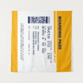 搭乗券 – 黄色 タペストリー (正面(横))