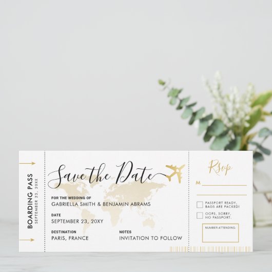 搭乗券RSVPが添付された日付を保存 セーブザデート (スタンド正面)