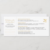 搭乗券RSVPが添付された日付を保存 セーブザデート (裏面)